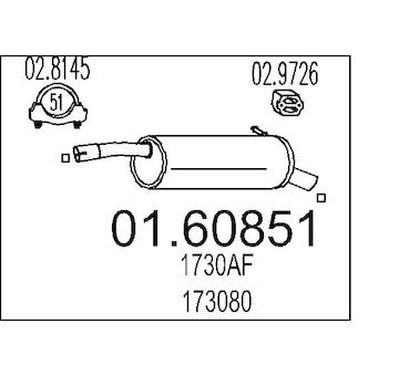 Zadní tlumič výfuku MTS 01.60851