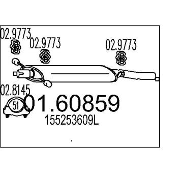 Zadní tlumič výfuku MTS 01.60859
