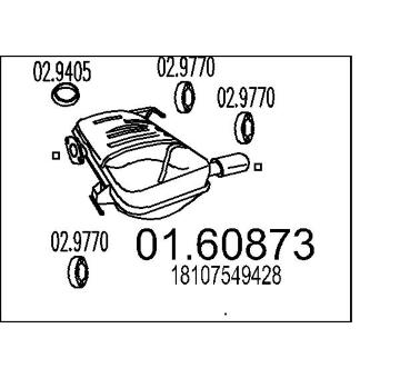Zadní tlumič výfuku MTS 01.60873