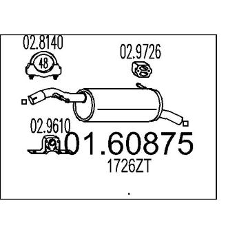 Zadní tlumič výfuku MTS 01.60875