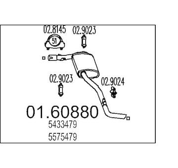 Zadní tlumič výfuku MTS 01.60880