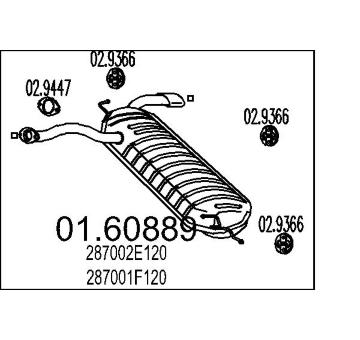 Zadní tlumič výfuku MTS 01.60889