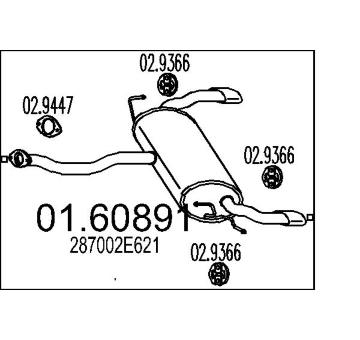 Zadní tlumič výfuku MTS 01.60891