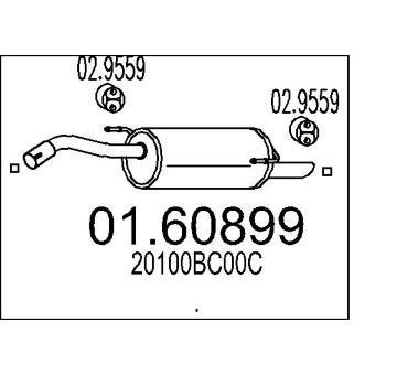 Zadní tlumič výfuku MTS 01.60899