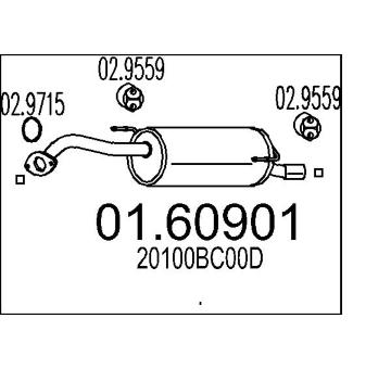 Zadní tlumič výfuku MTS 01.60901