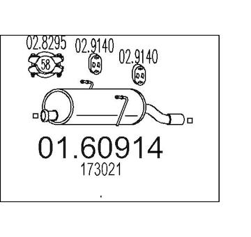 Zadní tlumič výfuku MTS 01.60914
