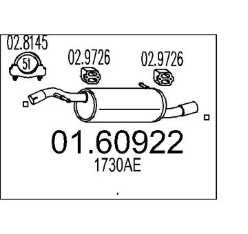 Zadní tlumič výfuku MTS 01.60922