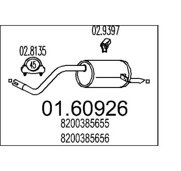 Zadní tlumič výfuku MTS 01.60926