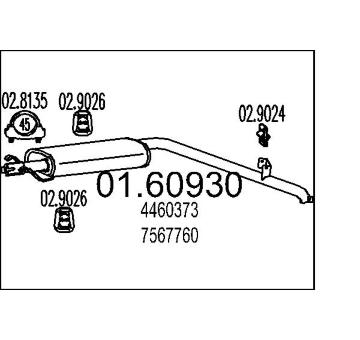 Zadní tlumič výfuku MTS 01.60930