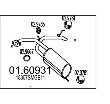Zadní tlumič výfuku MTS 01.60931