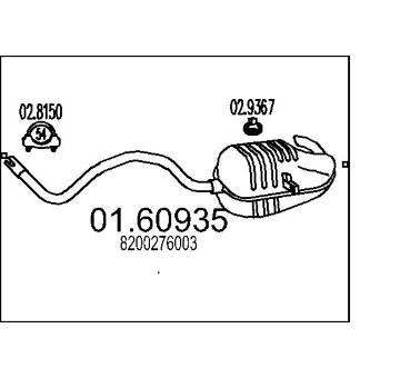 Zadní tlumič výfuku MTS 01.60935