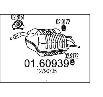 Zadní tlumič výfuku MTS 01.60939