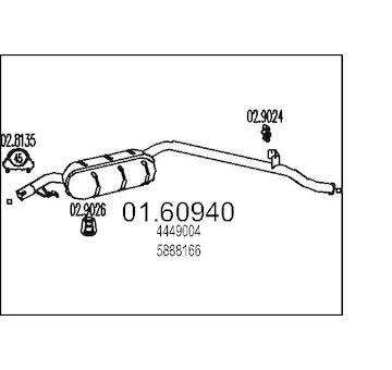 Zadní tlumič výfuku MTS 01.60940