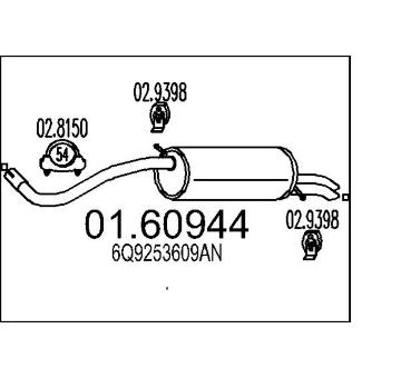 Zadní tlumič výfuku MTS 01.60944