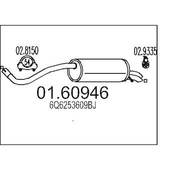 Zadní tlumič výfuku MTS 01.60946