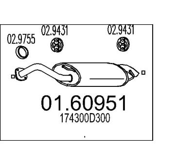 Zadní tlumič výfuku MTS 01.60951