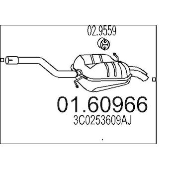 Zadní tlumič výfuku MTS 01.60966