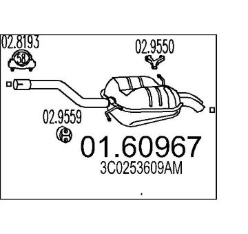 Zadní tlumič výfuku MTS 01.60967