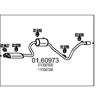 Zadní tlumič výfuku MTS 01.60973