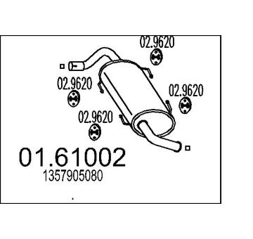 Zadní tlumič výfuku MTS 01.61002