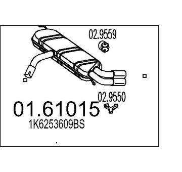 Zadní tlumič výfuku MTS 01.61015