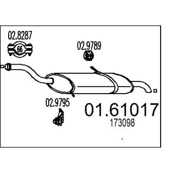 Zadní tlumič výfuku MTS 01.61017