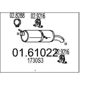 Zadní tlumič výfuku MTS 01.61022