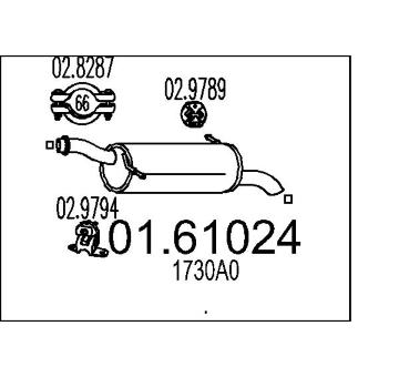 Zadní tlumič výfuku MTS 01.61024