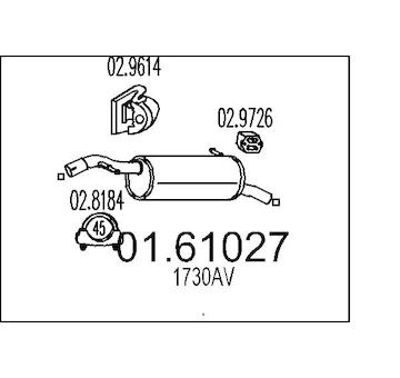 Zadní tlumič výfuku MTS 01.61027