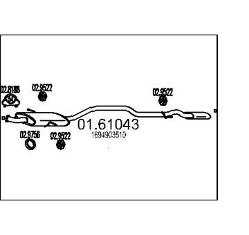 Zadní tlumič výfuku MTS 01.61043