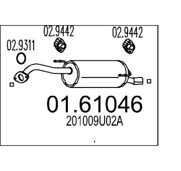 Zadní tlumič výfuku MTS 01.61046
