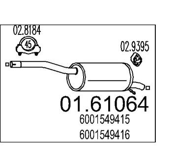 Zadní tlumič výfuku MTS 01.61064
