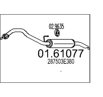 Zadní tlumič výfuku MTS 01.61077