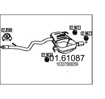 Zadní tlumič výfuku MTS 01.61087