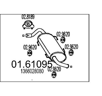 Zadní tlumič výfuku MTS 01.61095