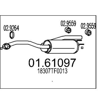 Zadní tlumič výfuku MTS 01.61097