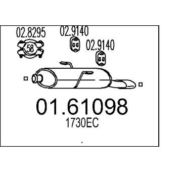 Zadní tlumič výfuku MTS 01.61098