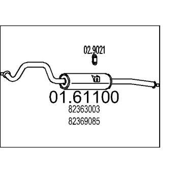 Zadní tlumič výfuku MTS 01.61100