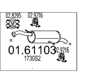 Zadní tlumič výfuku MTS 01.61103