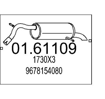 Zadní tlumič výfuku MTS 01.61109