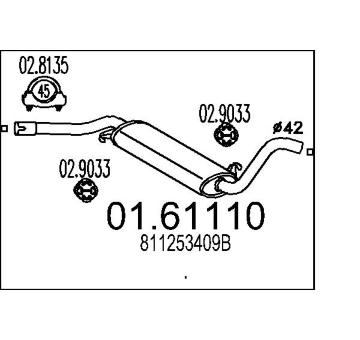 Zadní tlumič výfuku MTS 01.61110