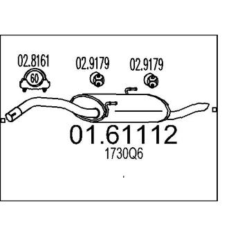Zadní tlumič výfuku MTS 01.61112