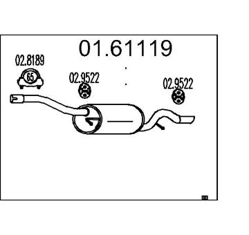 Zadní tlumič výfuku MTS 01.61119