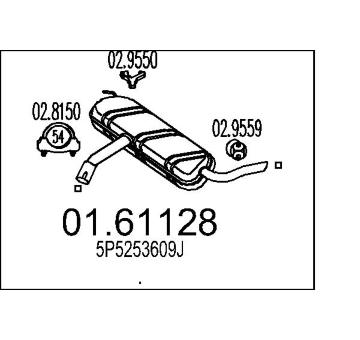 Zadní tlumič výfuku MTS 01.61128
