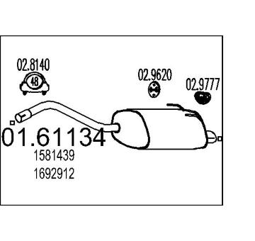 Zadní tlumič výfuku MTS 01.61134