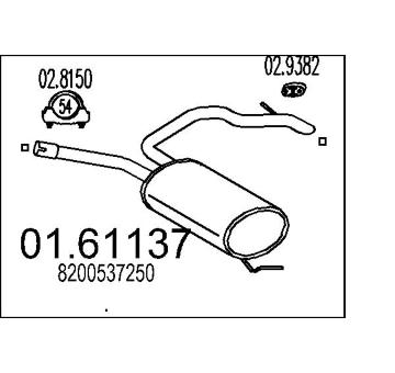 Zadní tlumič výfuku MTS 01.61137