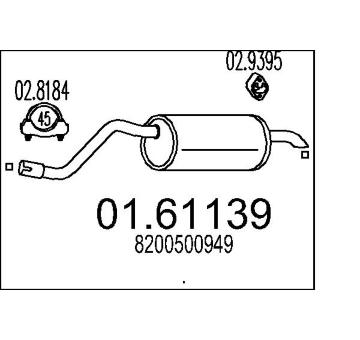 Zadní tlumič výfuku MTS 01.61139