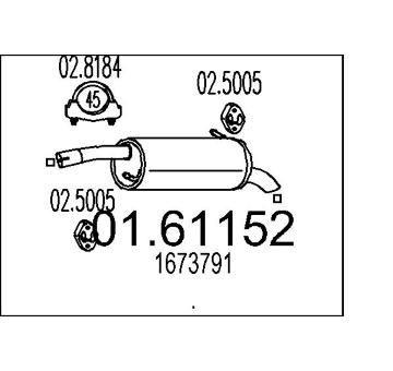 Zadní tlumič výfuku MTS 01.61152