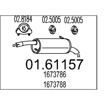 Zadní tlumič výfuku MTS 01.61157