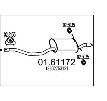 Zadní tlumič výfuku MTS 01.61172